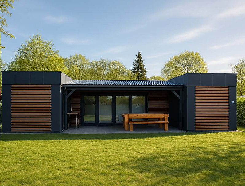 Business-Container auf eigenem Grundstück